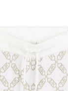 Pantaloni sportivi per bambina Michael Kors Kids bianchi con monogramma - Rubino Kids