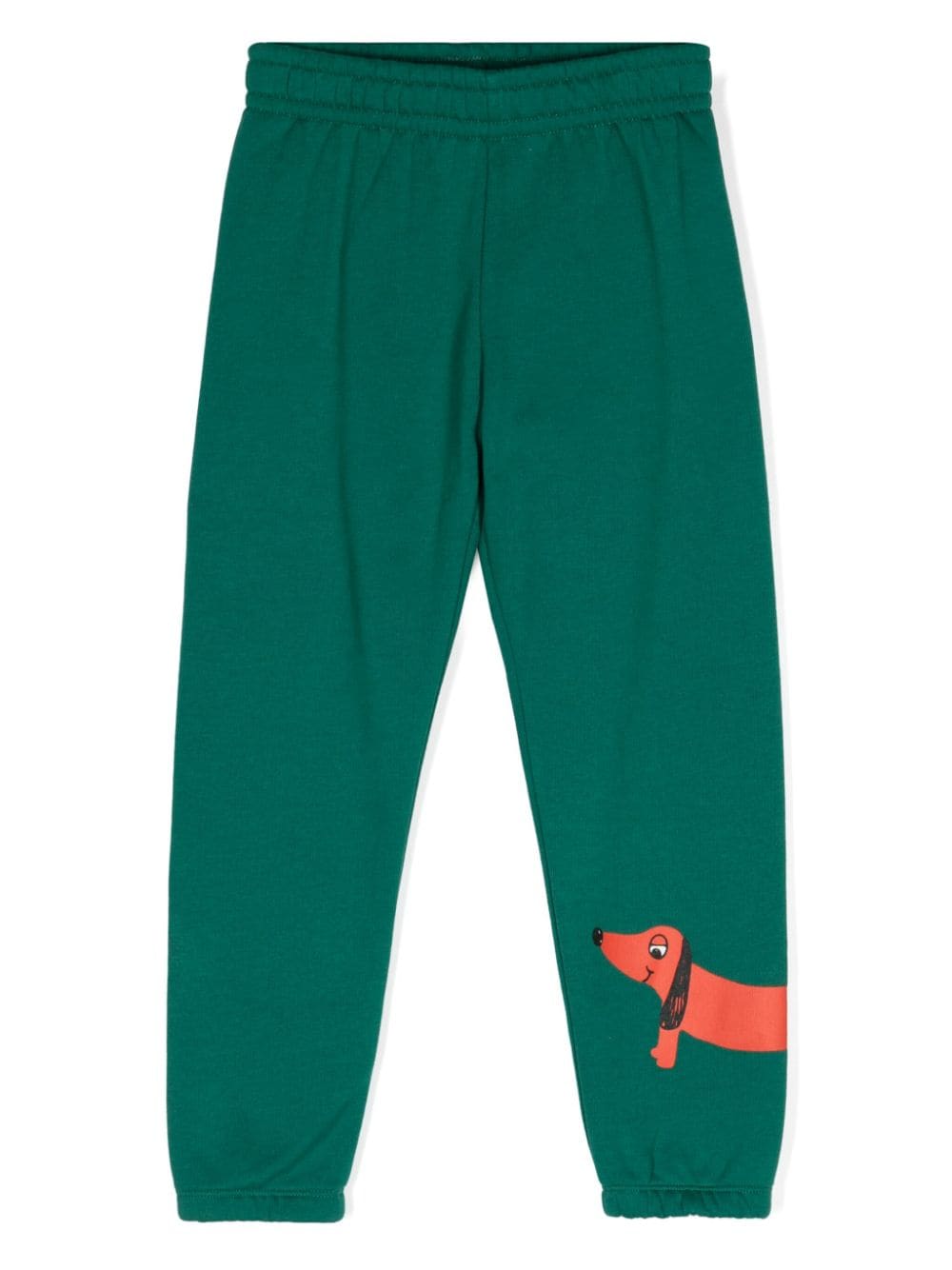 Pantaloni sportivi per bambina Mini Rodini verde con stampa cane - Rubino Kids