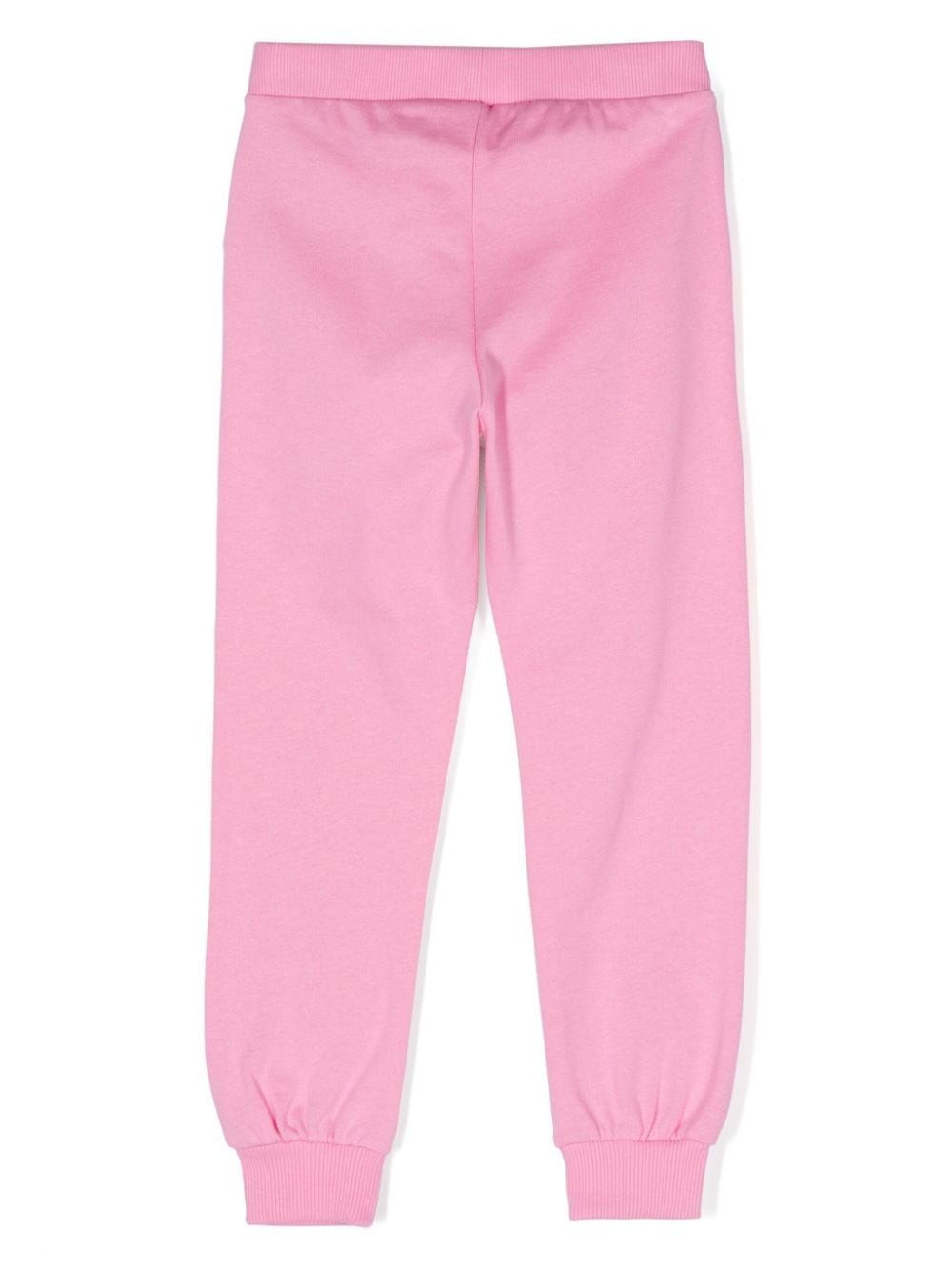 Pantaloni sportivi per bambina Moschino Kids rosa con stampa Teddy Bear - Rubino Kids