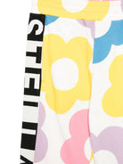 Pantaloni sportivi per bambina Stella McCartney Kids bianchi a fiori - Rubino Kids