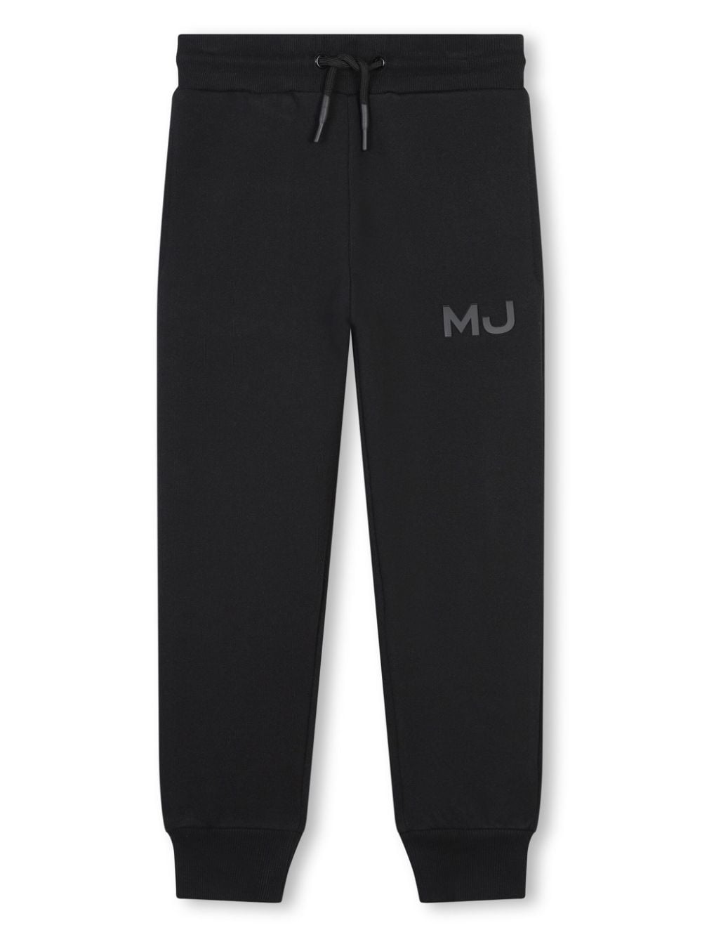 Pantaloni sportivi per bambina The Marc Jacobs Kids nero con logo goffrato - Rubino Kids