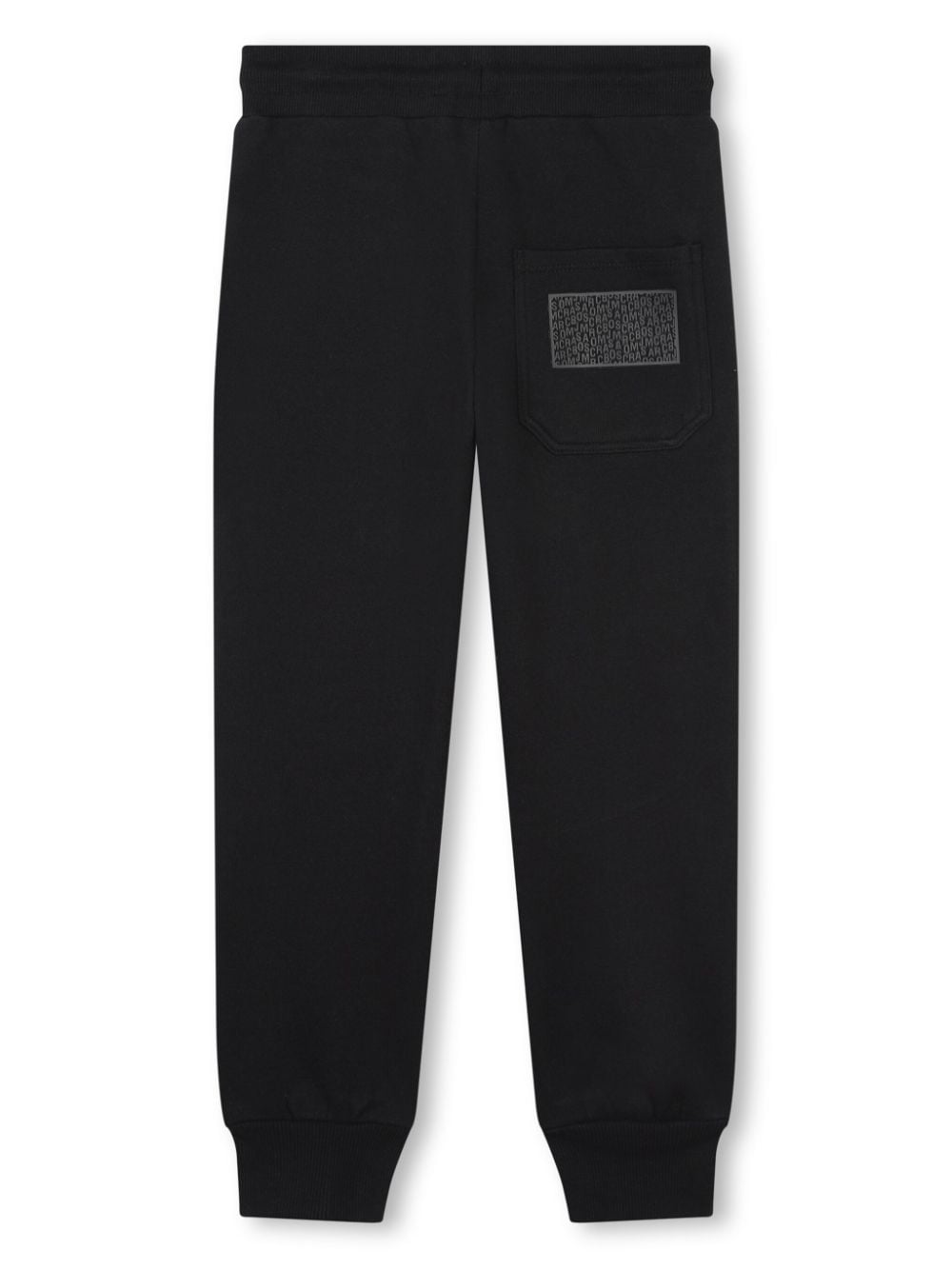 Pantaloni sportivi per bambina The Marc Jacobs Kids nero con logo goffrato - Rubino Kids