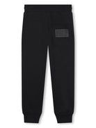 Pantaloni sportivi per bambina The Marc Jacobs Kids nero con logo goffrato - Rubino Kids