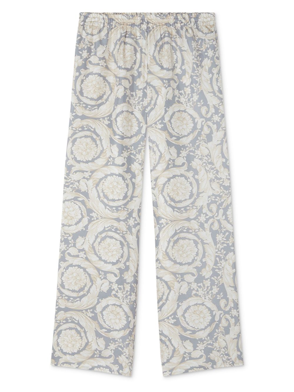 Pantaloni sportivi per bambina Versace Kids grigio con stampa Barocco - Rubino Kids