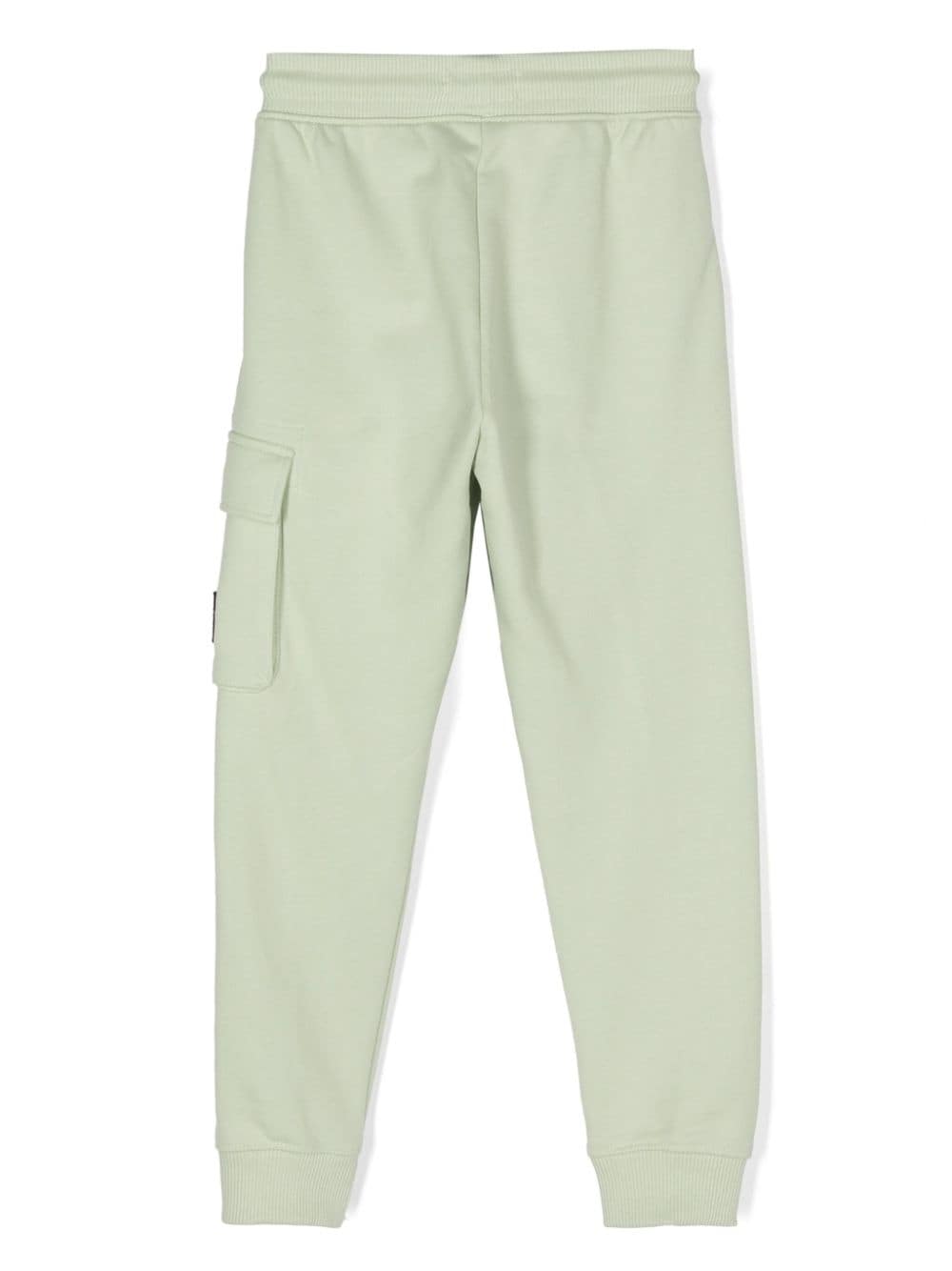 Pantaloni sportivi per bambino Calvin Klein Kids verde con applicazione logo - Rubino Kids