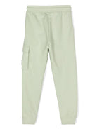 Pantaloni sportivi per bambino Calvin Klein Kids verde con applicazione logo - Rubino Kids