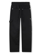 Pantaloni sportivi per bambino Givenchy Kids nero con vita media - Rubino Kids