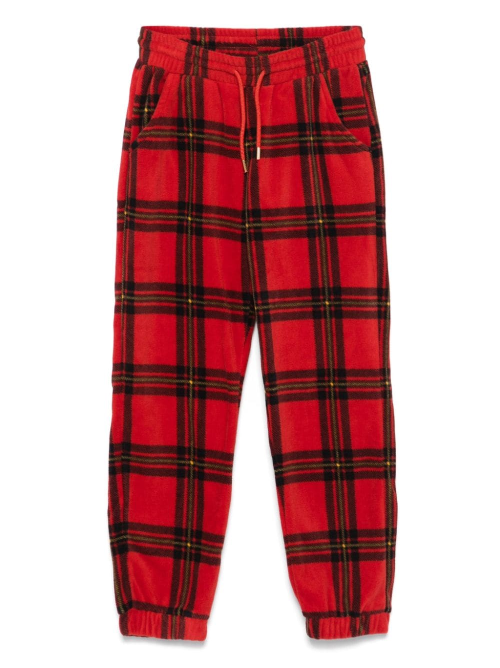 Pantaloni sportivi per bambino Mini Rodini rossi tartan - Rubino Kids