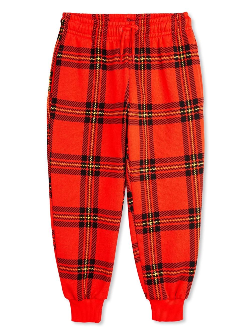 Pantaloni sportivi per bambino Mini Rodini rosso a quadri motivo tartan - Rubino Kids