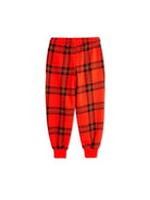 Pantaloni sportivi per bambino Mini Rodini rosso a quadri motivo tartan - Rubino Kids