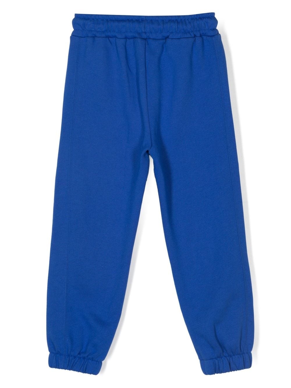 Pantaloni sportivi per bambino MSGM Kids blu con stampa logo sulla gamba - Rubino Kids