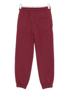 Pantaloni sportivi per bambino MSGM Kids bordeaux con polsini elasticizzati - Rubino Kids