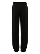 Pantaloni sportivi per bambino MSGM Kids nero con polsini elasticizzati - Rubino Kids