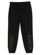 Pantaloni sportivi per bambino Off - White Kids nero con gamba affusolata - Rubino Kids