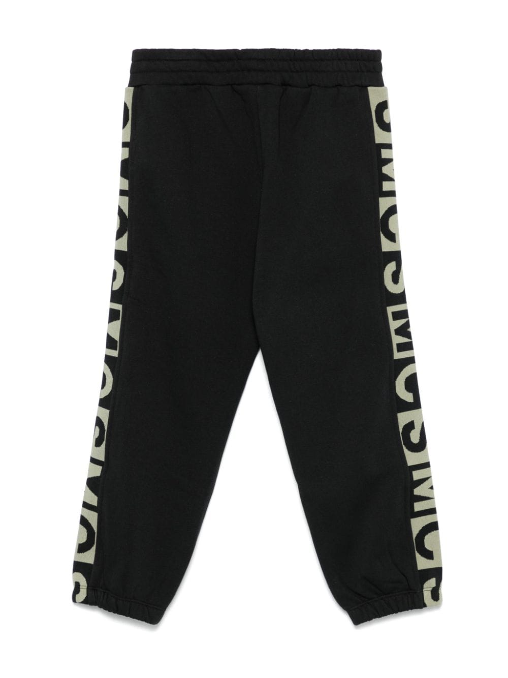 Pantaloni sportivi per bambino Stella McCartney Kids neri con logo jacquard - Rubino Kids