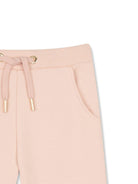 Pantaloni sportivi per neonata Chloé Kids rosa con coulisse in vita - Rubino Kids