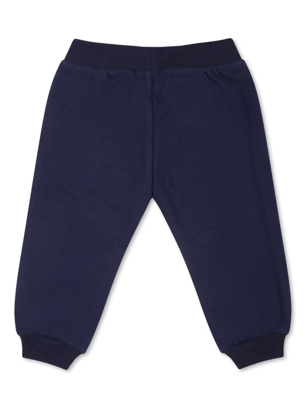 Pantaloni sportivi per neonati Moschino Kids blu con logo sulla gamba - Rubino Kids