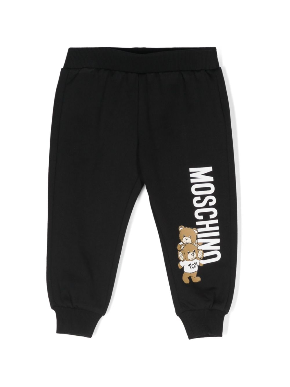 Pantaloni sportivi per neonati Moschino Kids nero con motivo Teddy Bear - Rubino Kids