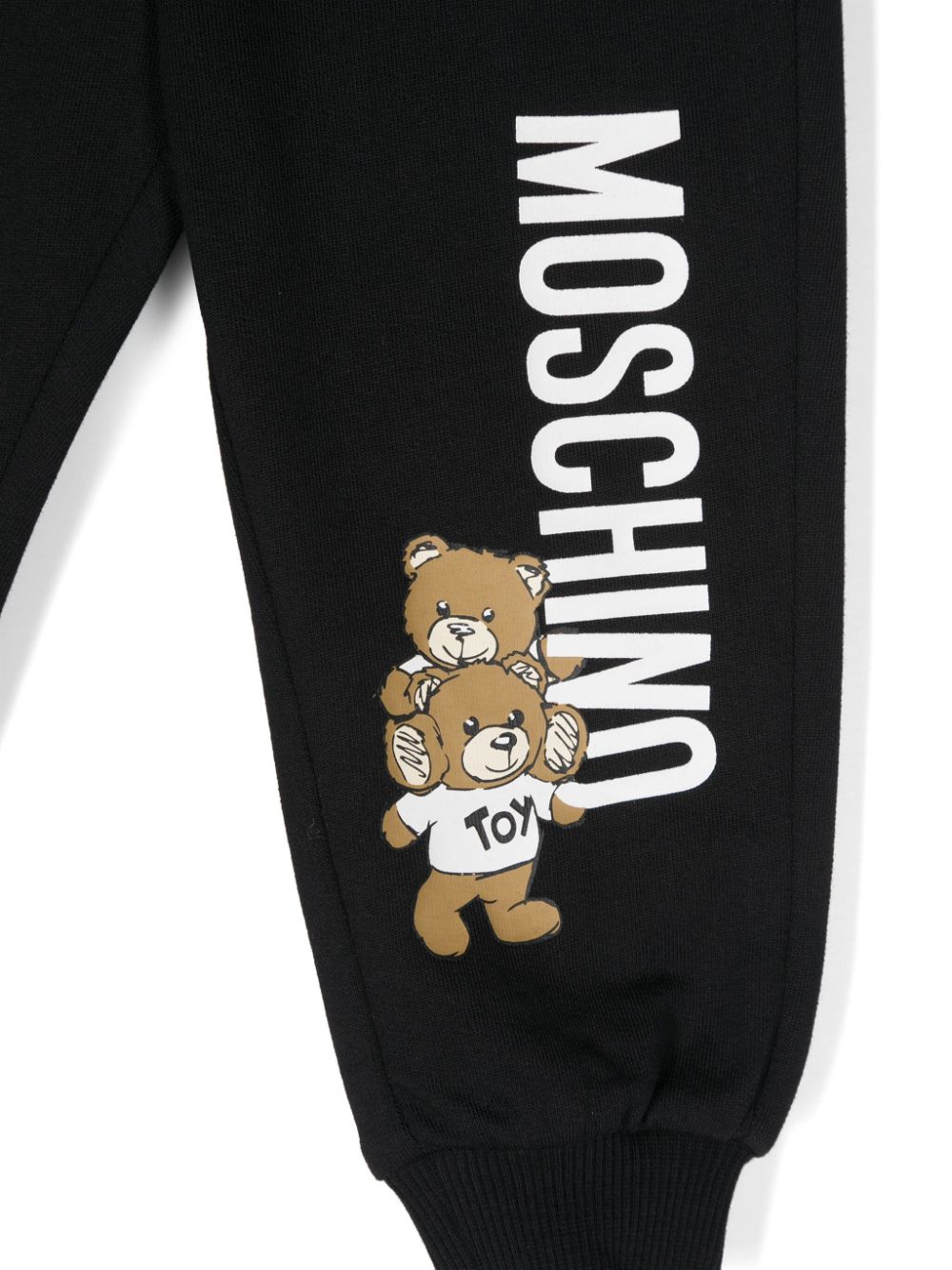 Pantaloni sportivi per neonati Moschino Kids nero con motivo Teddy Bear - Rubino Kids