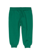 Pantaloni sportivi per neonati Moschino Kids verde con motivo Teddy Bear - Rubino Kids