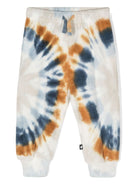 Pantaloni sportivi per neonato Molo Simeon bianco con stampa tie dye - Rubino Kids