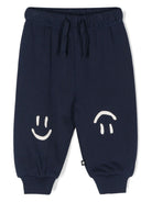 Pantaloni sportivi per neonato Molo Simeon blu con stampa smiley - Rubino Kids