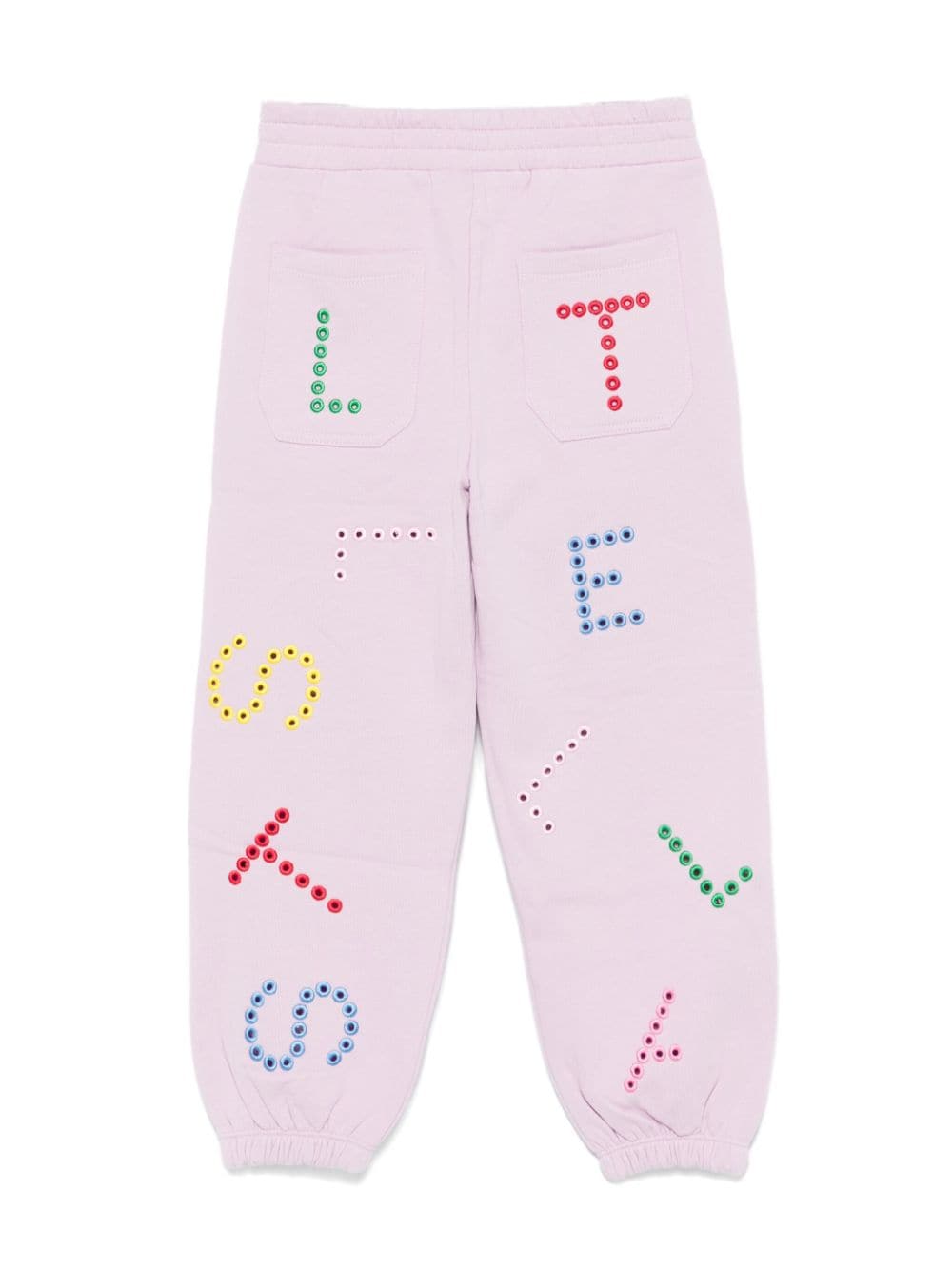 Pantaloni sportivi rosa per bambina con decorazione Stella McCartney Kids - Rubino Kids