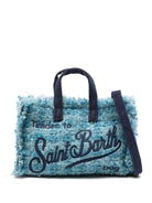 Phonebag MC2 Saint Barth Kids blu in tweed con tracolla - Rubino Kids