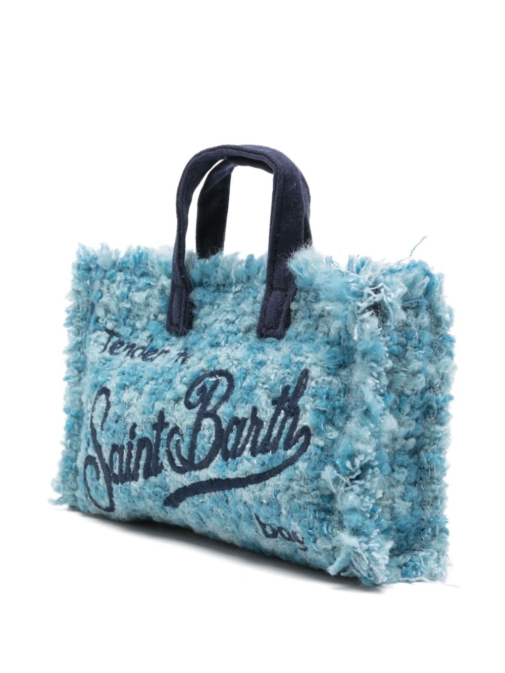 Phonebag MC2 Saint Barth Kids blu in tweed con tracolla - Rubino Kids