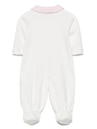 Pigiama con stampa Teddy Bear per neonata Monnalisa bianco con colletto rotondo - Rubino Kids