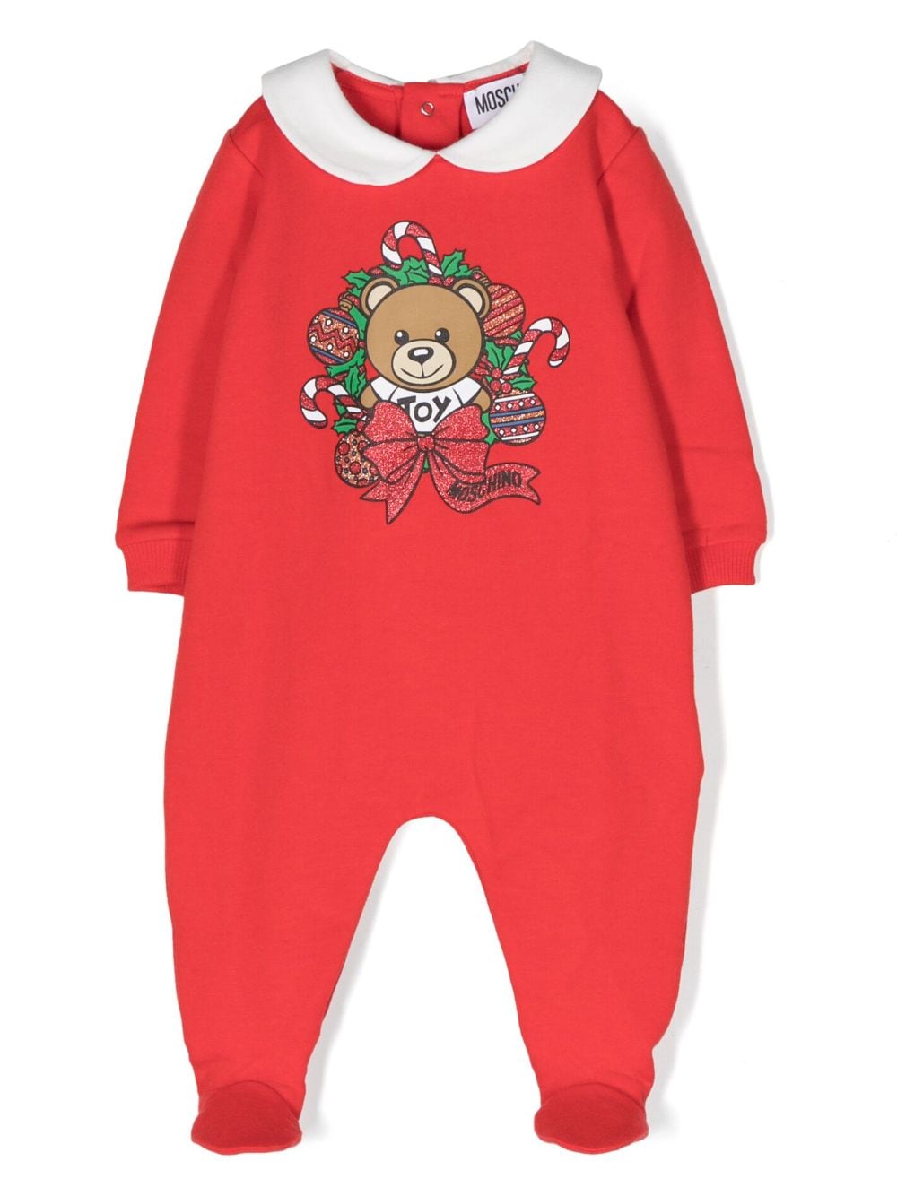 Pigiama in cotone stretch con stampa Teddy Bear - Rubino Kids