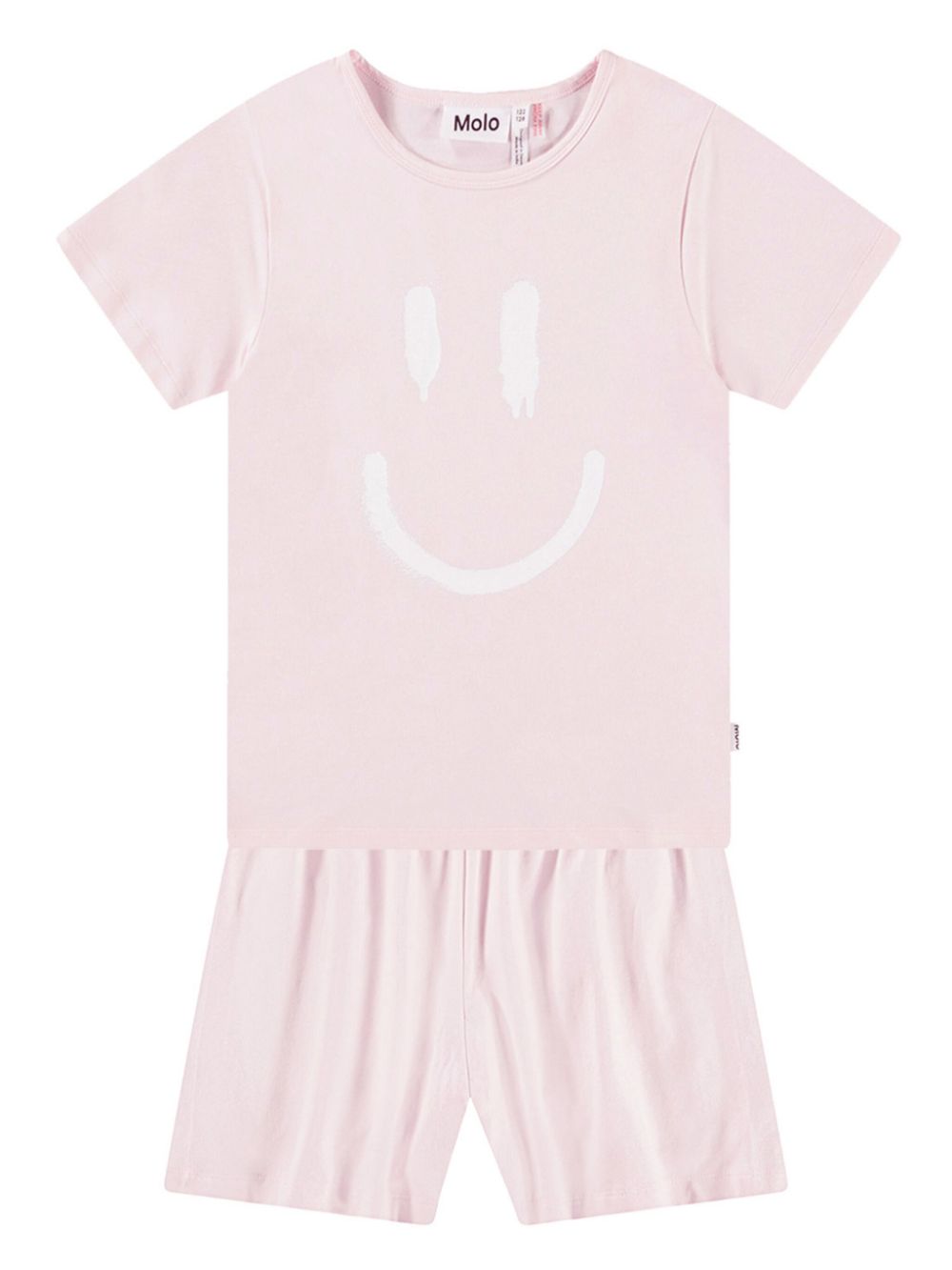 Pigiama per bambina Molo Luvis rosa con stampa smiley - Rubino Kids