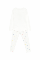 Pigiama per bambina Petit Bateau bianco con stampa gatto - Rubino Kids