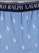 Pigiama per bambino Polo Ralph Lauren Kids bianco e azzurro con stampa Polo Pony - Rubino Kids