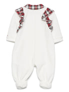 Pigiama per neonata Monnalisa bianco con dettagli tartan - Rubino Kids