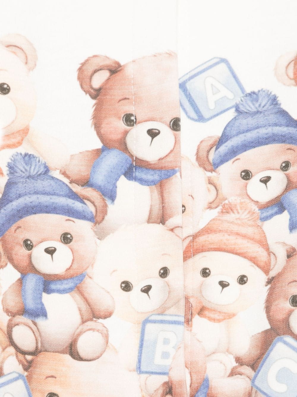 Pigiama per neonata Monnalisa bianco con stampa Teddy Bear - Rubino Kids