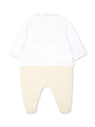 Pigiama per neonati Moschino Kids bianco e beige con stampa Teddy Bear - Rubino Kids