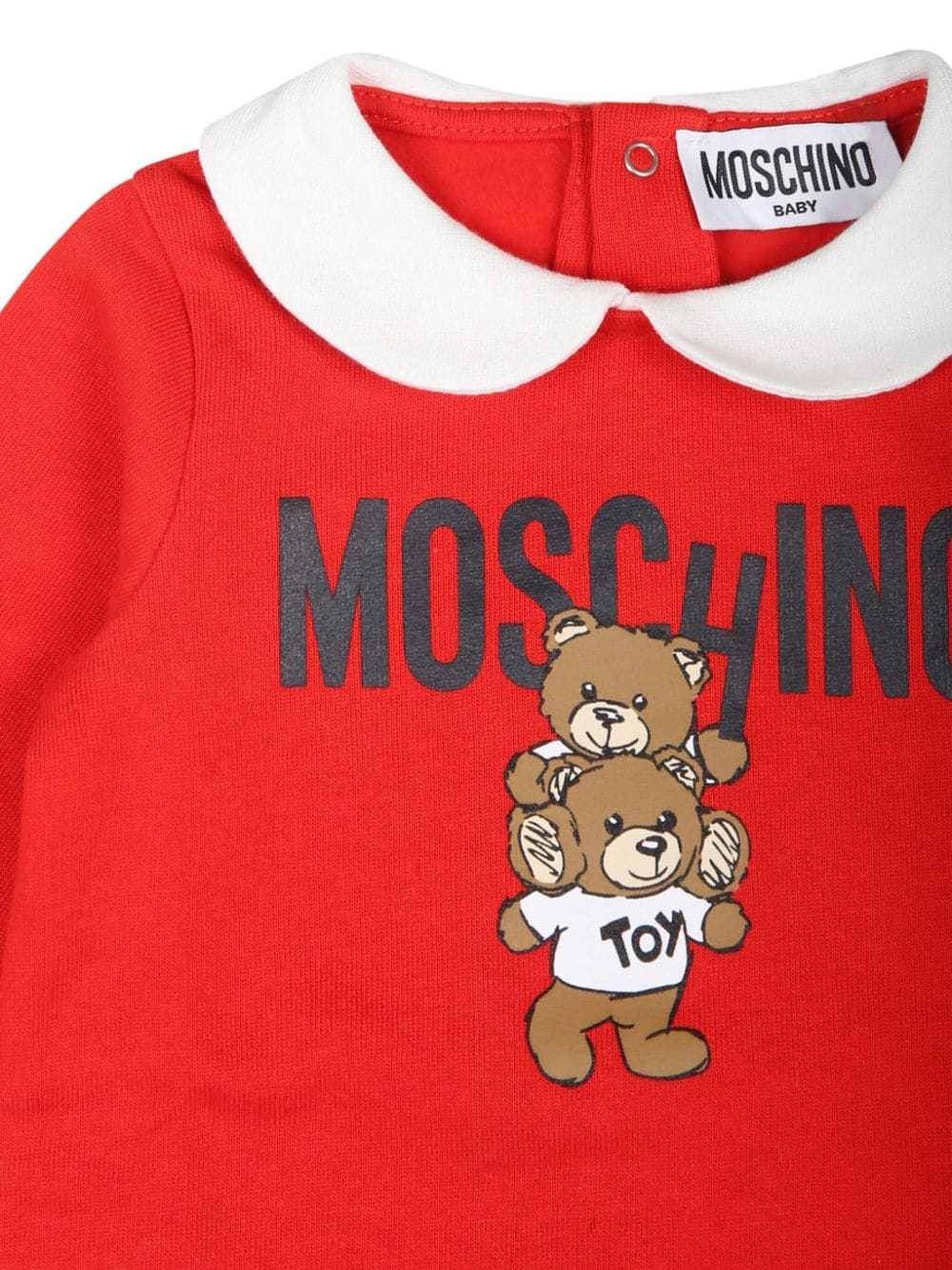 Pigiama per neonati Moschino Kids rosso con stampa Teddy Bear - Rubino Kids