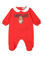 Pigiama per neonati Moschino Kids rosso con stampa Teddy Bear - Rubino Kids