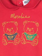 Pigiama per neonati Moschino Kids rosso con stampa Teddy Bear - Rubino Kids