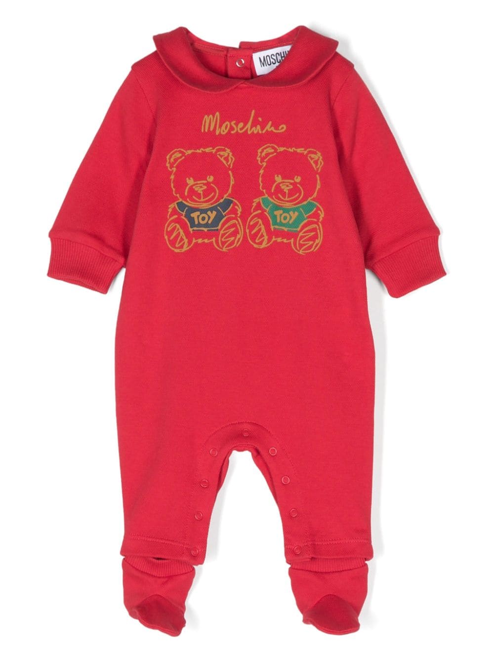 Pigiama per neonati Moschino Kids rosso con stampa Teddy Bear - Rubino Kids