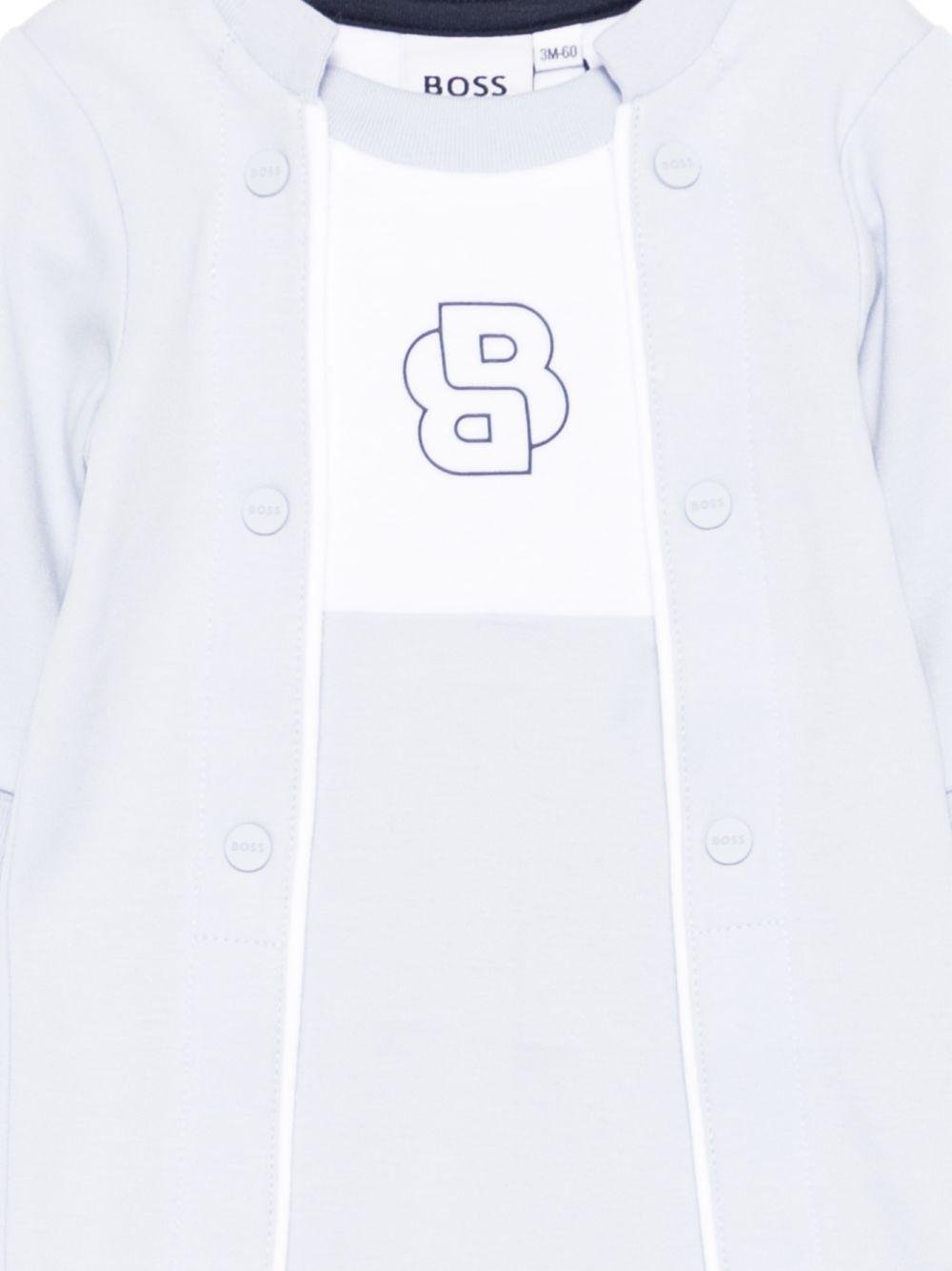 Pigiama per neonato Boss Kidswear azzurro con chiusura con bottoni - Rubino Kids