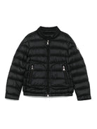 Piumino Acorus per bambino Moncler Enfant nero con polsi regolabili - Rubino Kids