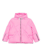 Piumino con cappuccio per bambina Khrisjoy Kids rosa con effetto opaco - Rubino Kids