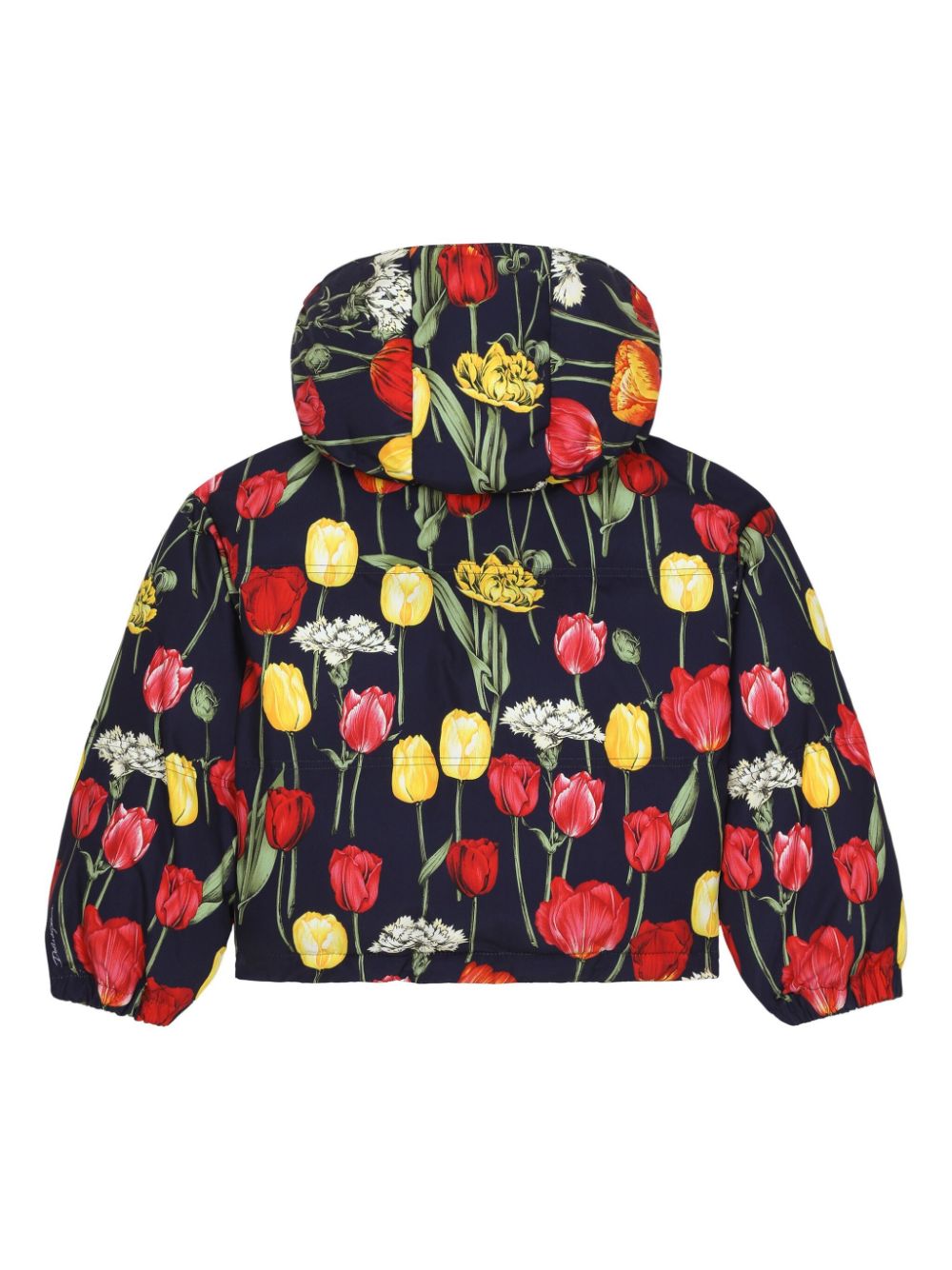 Piumino con stampa fiori per bambina Dolce & Gabbana Kids multicolor con design imbottito - Rubino Kids