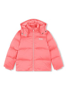 Piumino impermeabile per bambina Kenzo Kids rosa con cappuccio - Rubino Kids