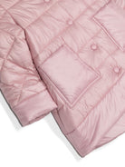 Piumino lungo per bambina Monnalisa rosa con design trapuntato - Rubino Kids