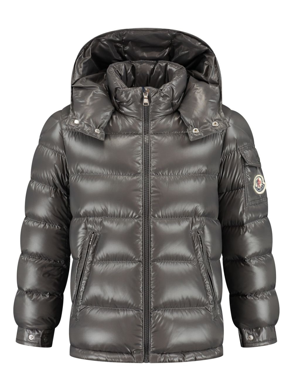 Piumino Moncler New Maya per bambino Moncler Enfant grigio con design imbottito - Rubino Kids