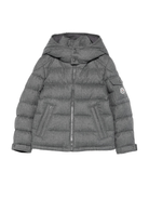 Piumino Montgenevre per bambini Moncler Enfant grigio con cappuccio - Rubino Kids