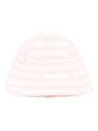 Piumino Nazife per neonata Moncler Enfant rosa con finiture con ruches - Rubino Kids